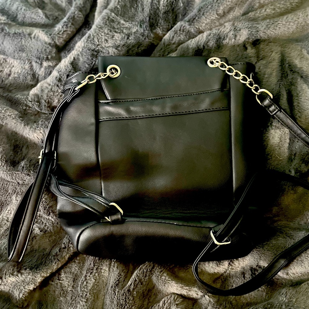 Brand new black backpack/purse